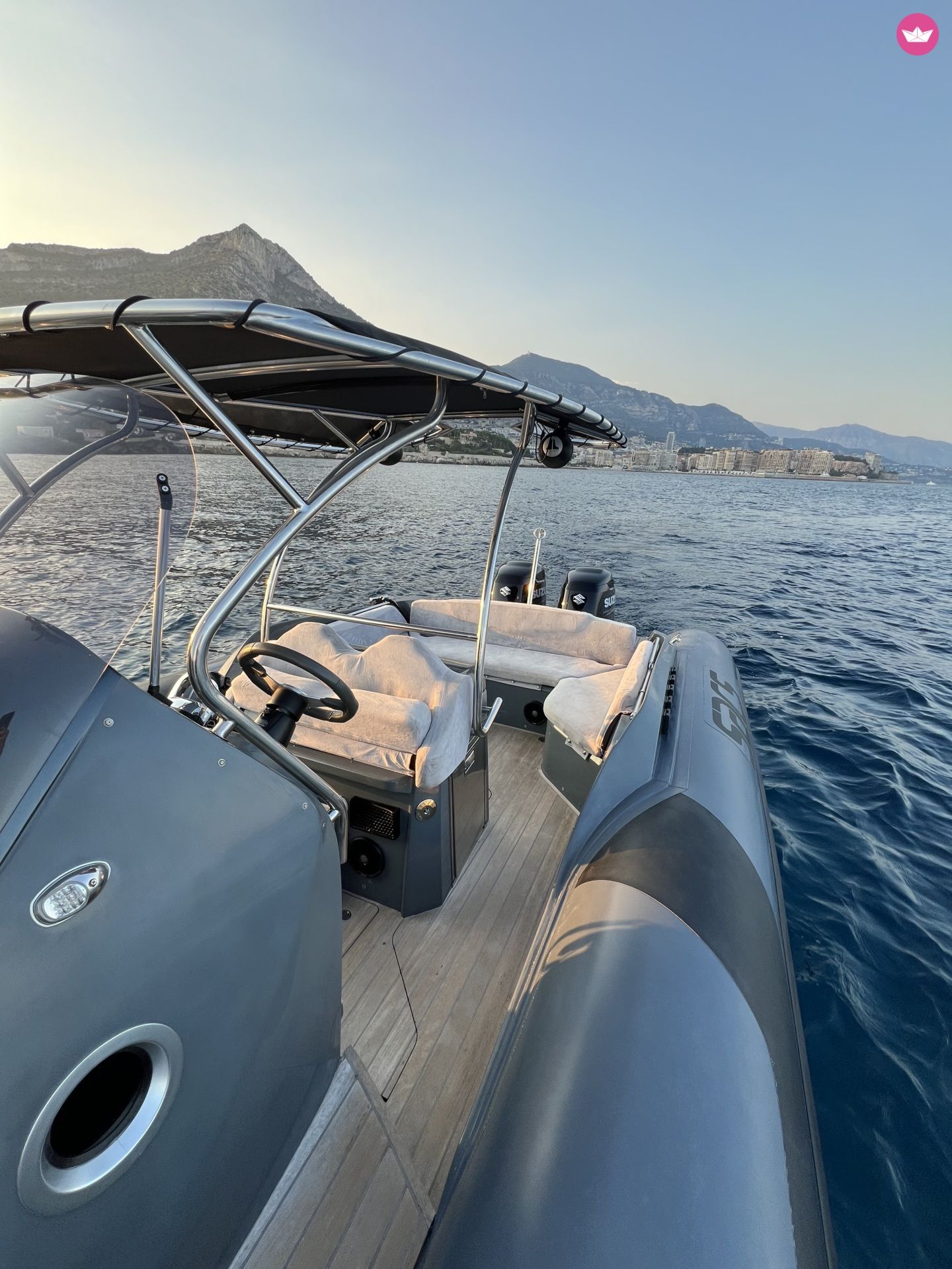 Coastal view from a private charter near Cap Ferrat