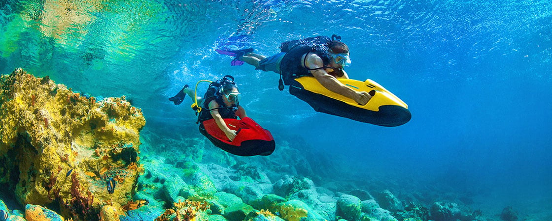 Seabob F5 electric underwater scooters