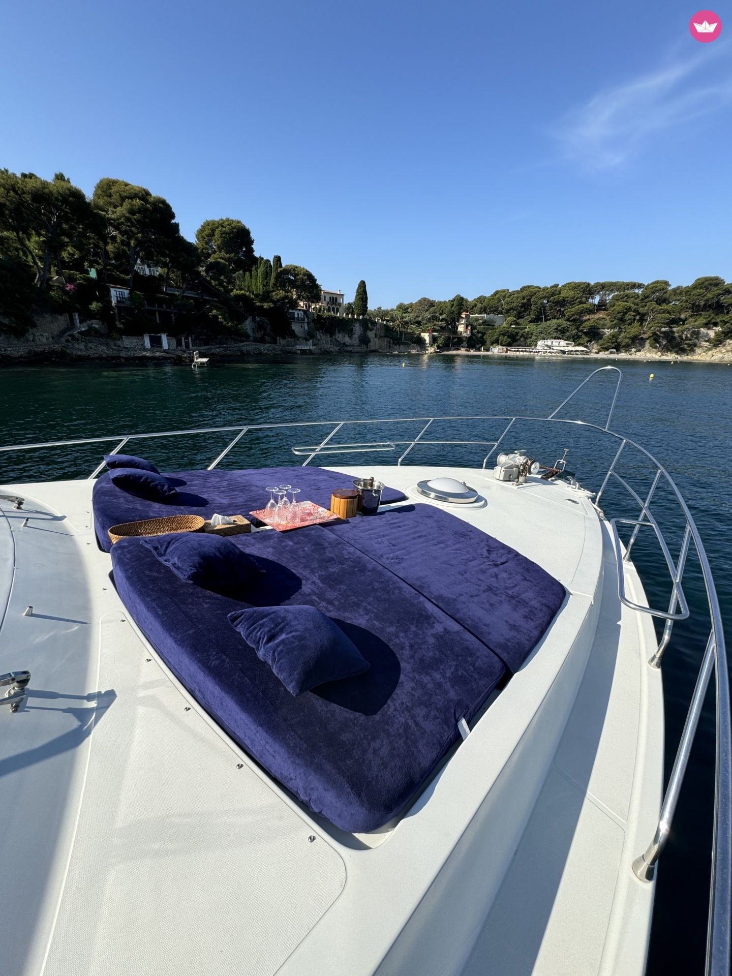 Coastal view from a private charter near Monaco