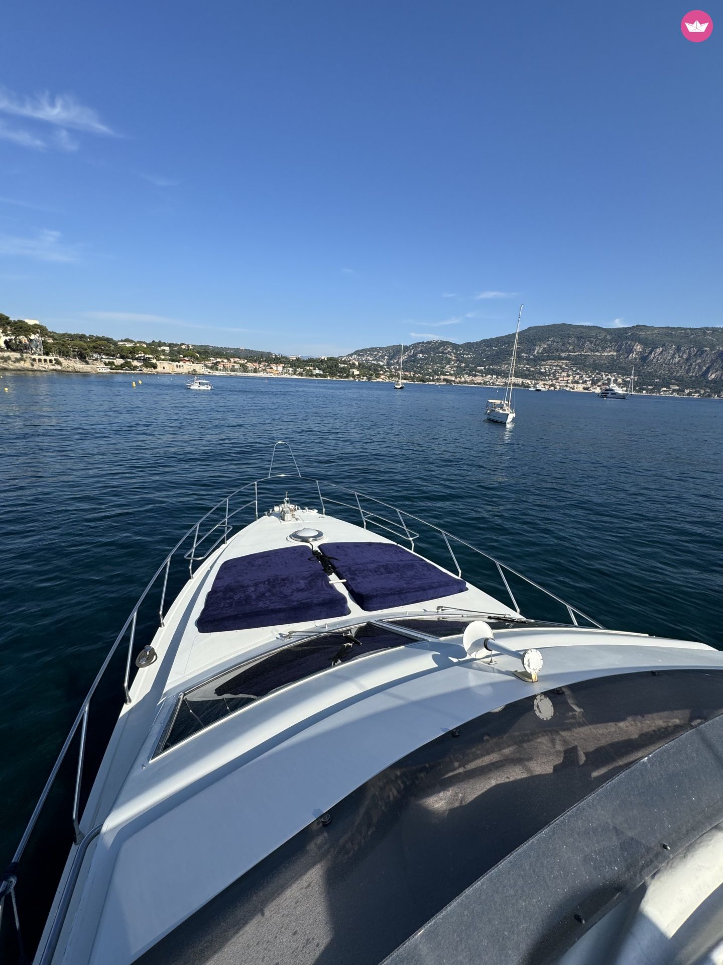 View forward from M/Y Gio