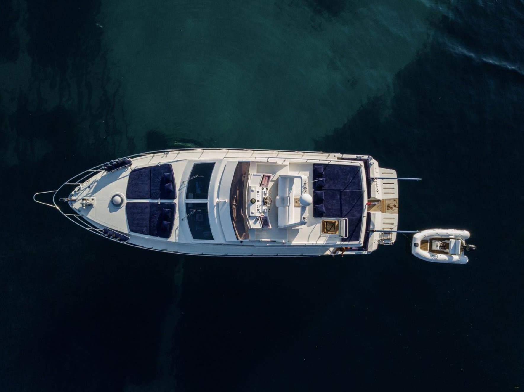 M/Y Gio Raffaelli Ouragan 52 at anchor, aerial view